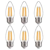 FLSNT 100W Equivalent LED Candelabra Bulbs, 800LM Dimmable LED Chandelier Light Bulbs, 2700K Soft White, E26 Base, 6 Pack UL Listed.
