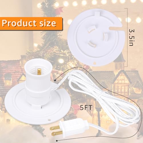 Lampe de rechange E26 E27 extérieur plaque universelle Wisemen Père Noël - 4
