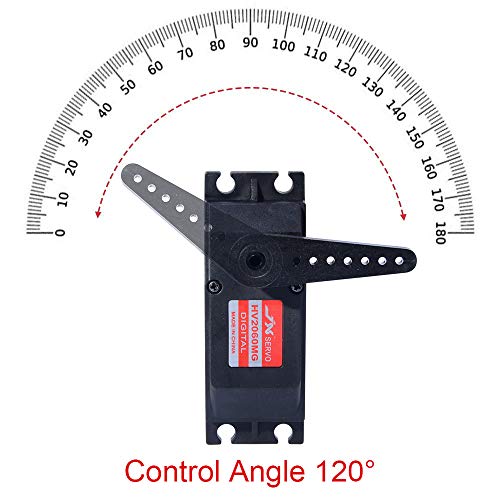 Jx Servo Pdi-Hv2060Mg 62Kg Metal Gear High Torque High Voltage Core Digital Servo Motor For 1/5 Rc Car Robot Arm Helicopter Airplane Parts #TOP6