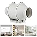 Hon&Guan P4 Quiet 4 Inch Inline Duct Fan, Upgrade Motor & Low Noise Ventilation Exhaust Fan for Heating Cooling Booster, Grow Tents, Hydroponics