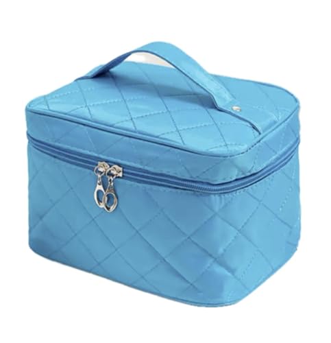 Bolsa de Maquiagem Organizadora de Maquiagem e Cosméticos Estojo Grande (Azul)