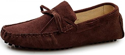 SUNROLAN Men's Fashion Dress Casual Leather Flats Driving Moccasin Loafer Shoes