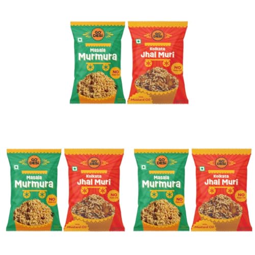 Image of GO DESi Kolkata Jhalmuri, Masala Murmura, No Palm oil 100g x 2 (Pack of 3)