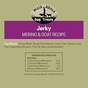 WA10002, Premium Jerky Canine Treats, Grain-Free, Gluten-Free, Single Supply Protein, Lamb and Goat Recipe, Resealable Pouch, 5.5 Ounces WA10002, Premium Jerky Canine Treats, Grain-Free, Gluten-Free, Single Supply Protein, Lamb and Goat Recipe, Resealable Pouch, 5.5 Ounces