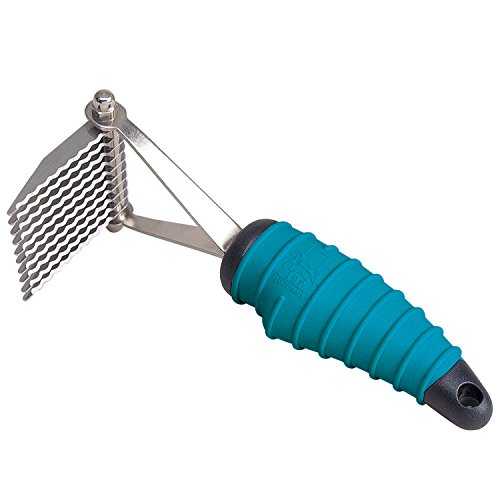Master Grooming Tools Ergonomic Dematting Tools  Molded Tools for Grooming Dogs - 10-Blade Rake, 6¾