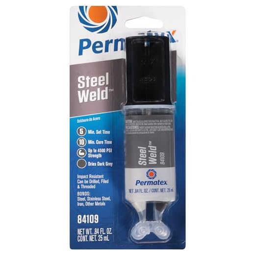 Permatex 84109 PermaPoxy 4 Minute Multi-Metal Epoxy, 0.84 oz. , Grey