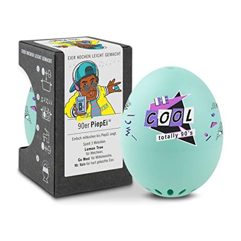 Brainstream BeepEgg Cook Perfect Soft, Medium, or Hard Boiled Favorite Tunes Singing and Floating Egg Timer, The 90's Cover