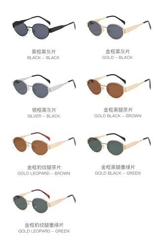 Women's Sunglasses Retro Oval Sunglasses for Men trendy Metal Frame Unisex Polarized Sunglasses Women Fashion Eyeglass4