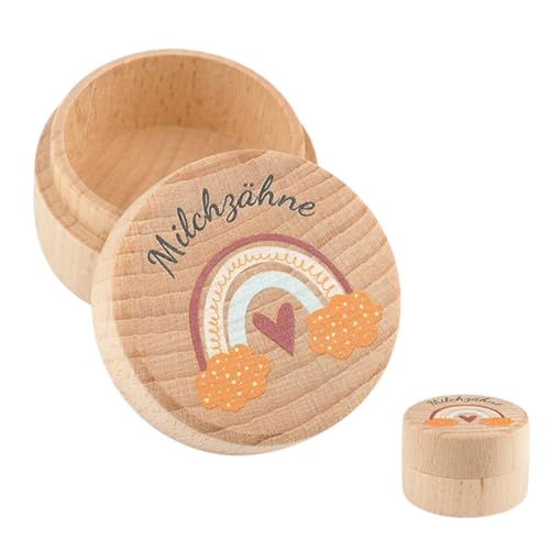 Tsangbaby Melktandendoos, tandendoos, houten doos, melktandendoos, voor melktanden, voor melktanden, jongens en meisjes, creatieve doop- en verjaardagscadeaus voor nieuwe ouders