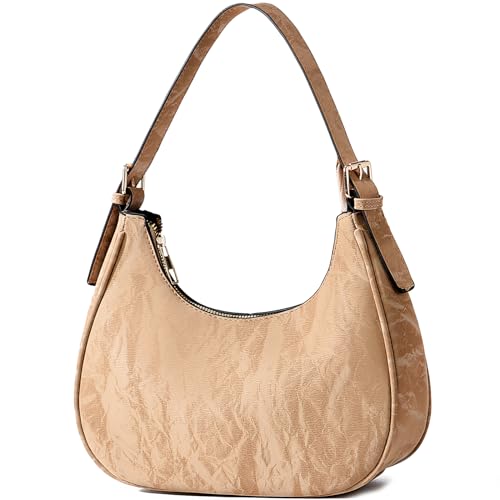 Image of CROJUYI Small Crescent Shoulder Bags Purses for Women Retro Classic Clutch Hobo Tote Purse and Handbag Cute Crossbody Bags