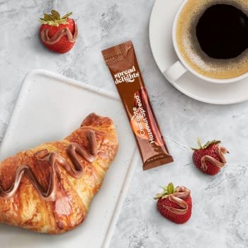 Spread Delights Chocolate Hazelnut Spread — Single Serve Packs For On-The-Go Snacks, All Natural, (20-Count) #TOP5