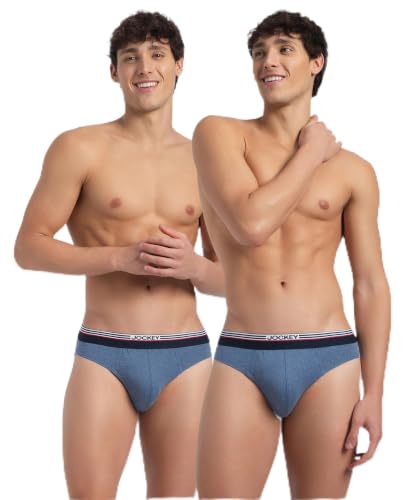 Image of Jockey US49 Men's Super Combed Cotton Solid Brief with Ultrasoft Waistband (Pack of 2)