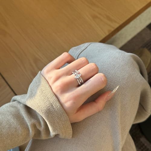 Hypoallergenic 925 Sterling Silver Open Wedding Ring - Sterling Silver (Gold)2