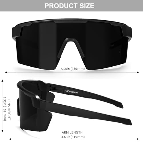 Image of WISTON XL Z87 Sunglasses for Big Wide Heads Men Women,TR90 Ultralight UV400 Protection Sun Glasses Z8224