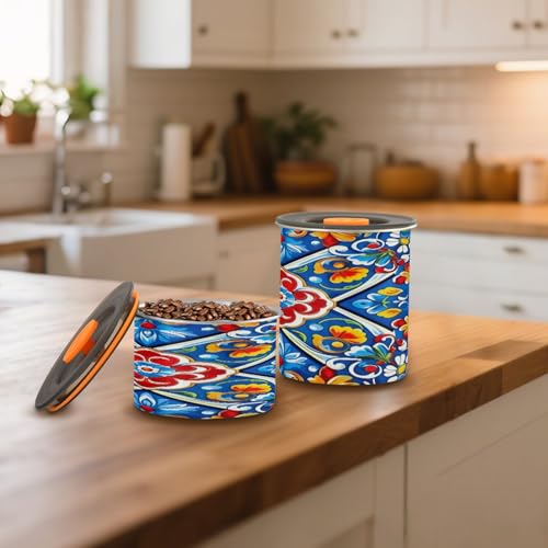 Envase hermético para café azul 17oz acero inoxidable miniatura 6