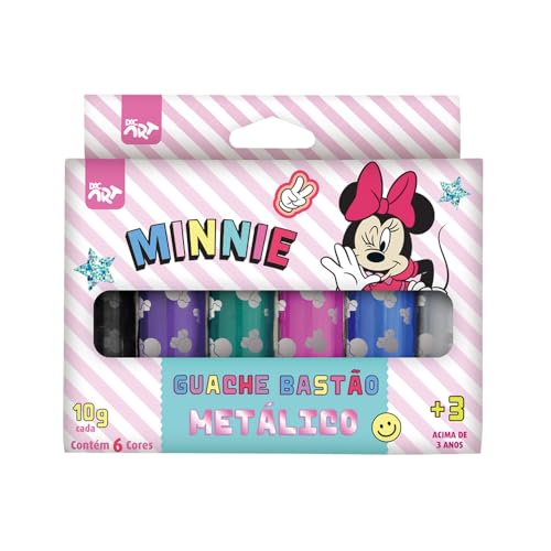 DAC - Guache Bastão Metálica com 6 Cores - Minnie