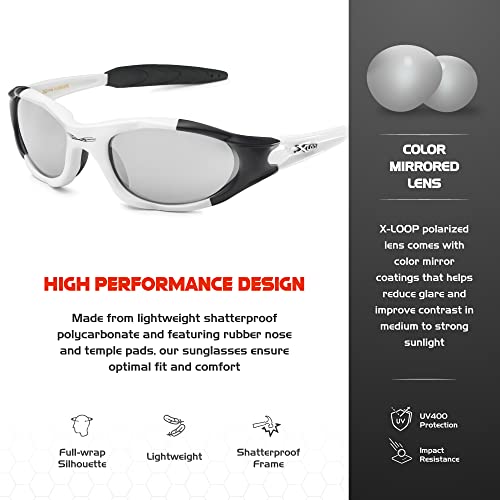 X Loop Youth Sports Polarized Sunglasses For Boys Kids Teens Age 8-16 Baseball Cycling Running Wrap Around Uv400 Glasses #TOP2