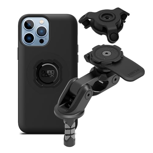 Image of Quad Lock Motorcycle Fork Stem Mount PRO Kit with Vibration Dampener and MAG Phone Case for iPhone 13 Pro Max