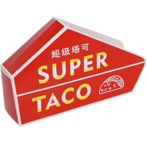 紙タコスボックス 使い捨て テイクアウト 梱包箱 フレンチ フライコンテナ テイクアウト 食品トレイ メキシコ レストラン用 100個 スタイル1