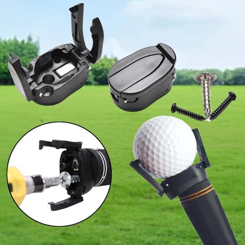 YNR Golfball-Trainingshilfen, Picker, Golfball-Krallengreifer, Pickup-Werkzeug, Krallengreifer, Ballkrallen-Putter, Golfzubehör, Farbe: Schwarz, 4 Stück