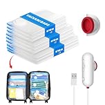Vacbird Vacuum Storage Bags with Electric Pumps, Vacuum Bags for Travel, Luggage and Clothing,9 Pack