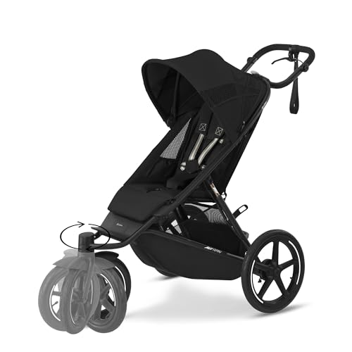Miniatura 7 de Cybex Cochecito Dorado Avi Spin, Desde El Nacimiento Hasta Los 4 Años Aprox., Máx. 111 Cm Y 22 Kg, Cochecito Urbano, Todo Terreno Y Para Correr, Negro Luna
