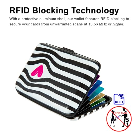 Image of Aluminum Wallet RFID Blocking Slim Metal Business ID Credit Card Holder Hard Case