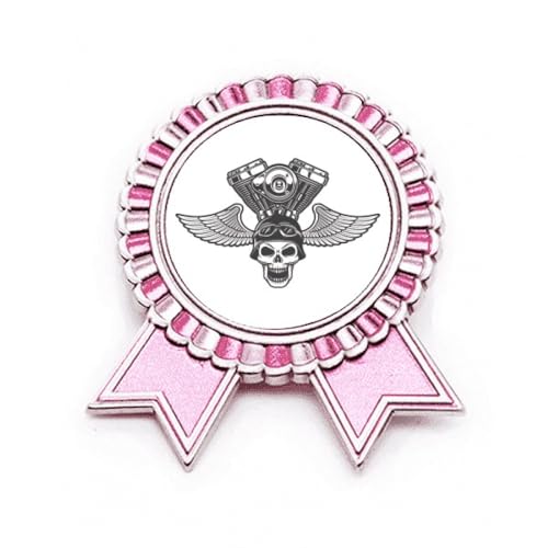 Broche squelette pour lunettes de soleil en métal rose d'une finition premium
