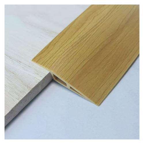 Perfil de Transición para Suelo Perfil de Transición Autoadhesivo PVC Perfil Diferencia Tapajuntas Suelo, para Puertas y Bordes de Baldosas Rampa, Fácil de instalar(Natural wood grain)