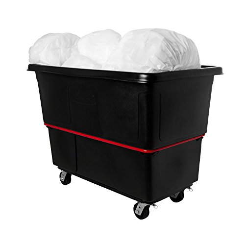 Image of Rubbermaid Commercial Utility Truck 27 Cubic Feet 1200 lb. Capactiy Black Large Cart for Commercial /Waste /Laundry Transportation /Collection