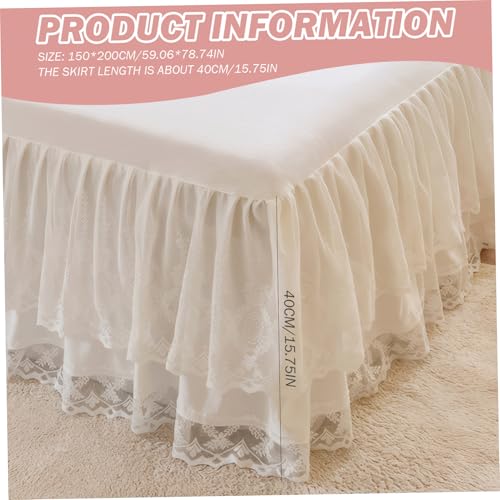 Falda de cama con volantes de fácil instalación gracias a su banda elástica envolvente 4