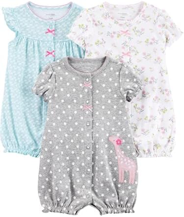 Simple Joys by Carter's Baby Boys 3 pack Snap up Rompers