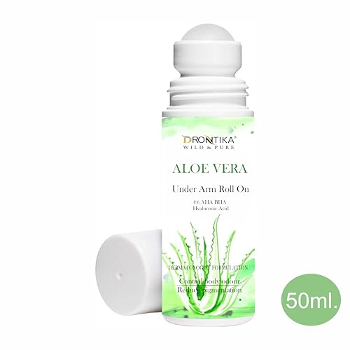Image of Drontika Wild & Pure Lavender & Aloe Vera Underarm Roll-On Deodorant with AHA & BHA - Alcohol-Free, Skin Brightening & Soothing Formula - Pack of 2 (50ml Each)