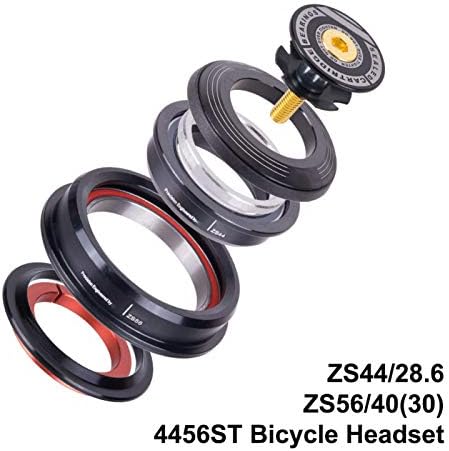 Alomejor Headset Bearings 4456ST Tapered Straight Tube Fork Headset for Mountain Road 44mm 56mm CNC AL6061 Headset