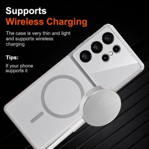 Image of SHINESTAR Samsung Galaxy S25 Ultra 5G Case - Premium Shockproof Protective Cover, Wireless Charging Compatible, Slim & Durable Luxury Back Cover with Camera Protection (Silver)