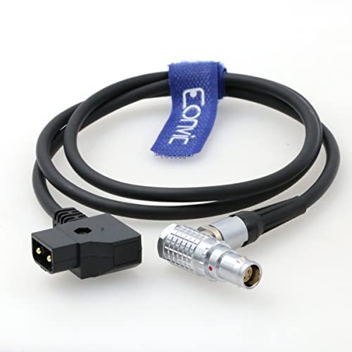 Eonvic D-Tap Male to 1B 6 pin Female Power Cord Power Cable for V Mount Anton Mount Battery Red Scarlet & Epic Camera 100CM (Right Angle 6pin)