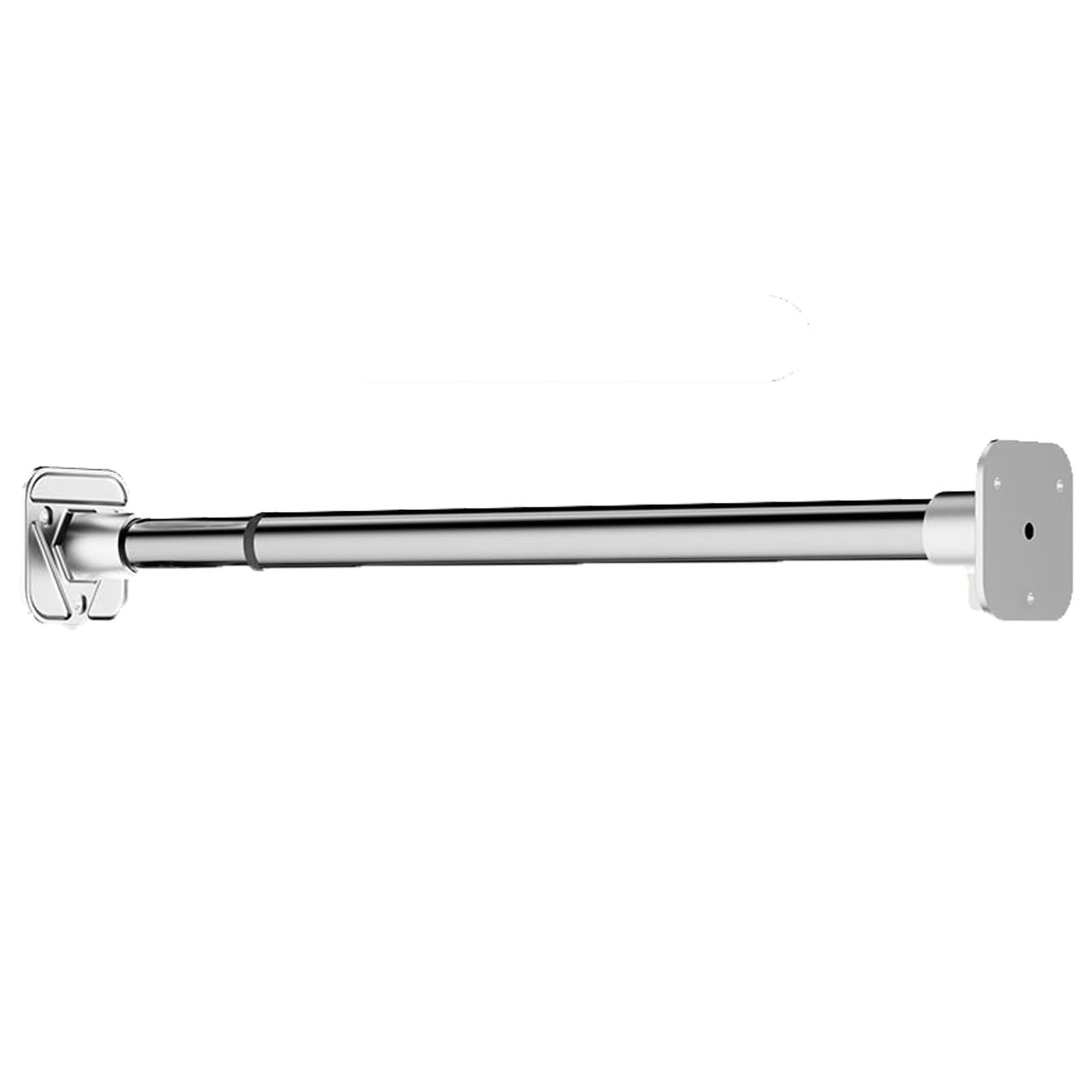 Drill Mounted Shower Curtain Rod, Stainless Steel Tension Curtain Rod, 15-118 In Adjustable for Bathroom Bathtub Closet(Silver,180-250cm/70-98in)