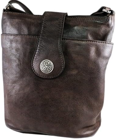 Torc Silver Knot Clasp Bag 100% Leather Unisex Purse