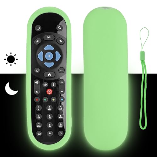 sky pacchetti Custodia per Telecomando in Silicone Compatibile Con Sky Q TV Box Telecomando Copertura Protettiva Antiurto Con Verde Fluorescente e Cordino