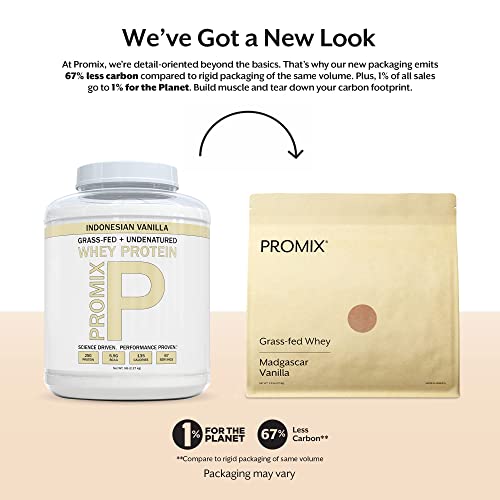 Promix Whey Protein Powder, Vanilla - 5lb Bulk - Grass-Fed & 100% All Natural - Post Workout Fitness & Nutrition Shakes, Smoothies, Baking & Cooking Recipes - Gluten-Free & Keto-Friendly - Image 3