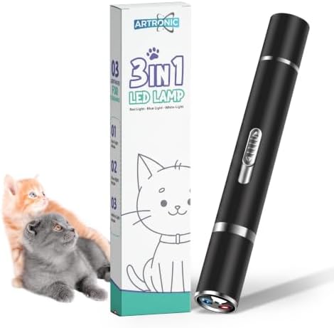 Juguete inteligente interactivo para gatos y perros, con luz LED,...