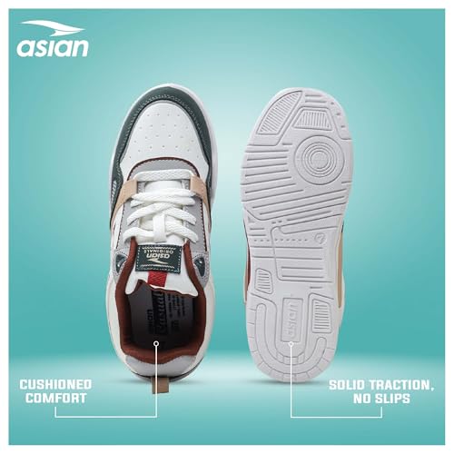 Image of ASIAN Tango-01 Men's Sneakers | Stylish Synthetic Upper, Air-Cooled Cushion Comfort, Durable PVC Sole | Daily Use Shoes for Office & Travel