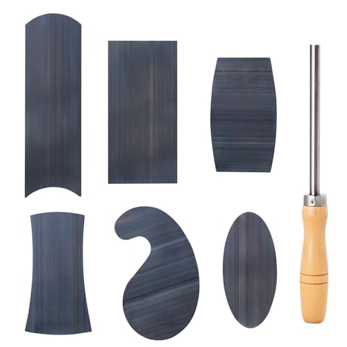 Cabinet Scraper Burnisher with Multi-Shaped Scraper Set
