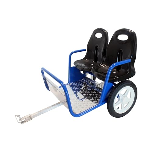 AmishToyBox.com Chipmunk Coach - Kid's Deluxe Pull-Behind Trailer for ATV Or Garden Tractor - with Rear Hitch - Amish-Made