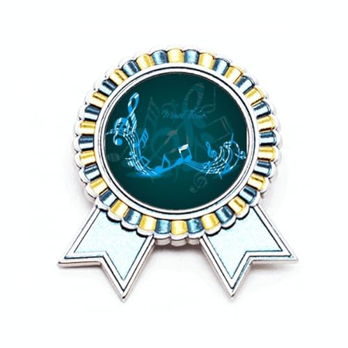 Broche notes de musique bleu en métal M idéale pour vos soirées opéra