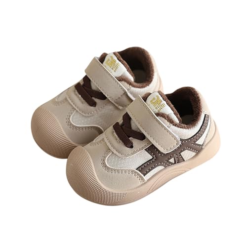 Girls Low-top Board Shoes Fall Winter Warm Fuzzy Lightweight Comfort Shoes Fashion Sneakers Khaki