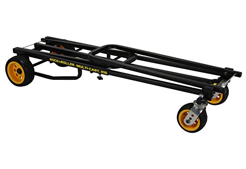 Rock-N-Roller R16Rt (Max Wide) 8-In-1 Folding Multi-Cart/Hand Truck/Dolly/Platform Cart/34" To 52" Telescoping Frame/600 Lbs. Load Capacity, Black #TOP3