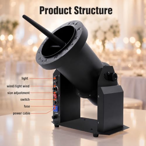 Máquina de nieve artificial navideña con luces RGB y gran cobertura para bodas 8