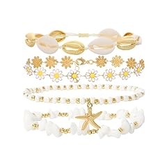 shell daisy anklet