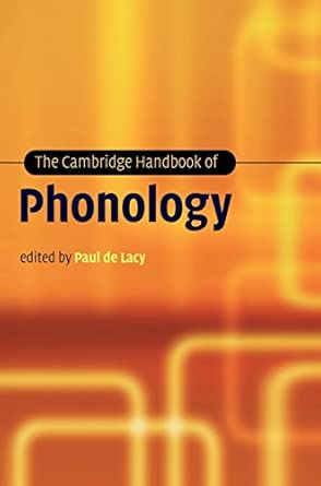 The Cambridge Handbook of Phonology book cover